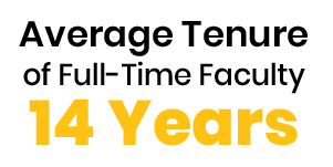 Average tenure of faculty is 14 years
