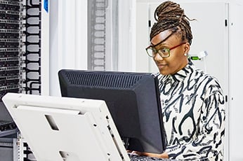 Woman on computer