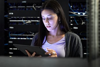 Woman on tablet