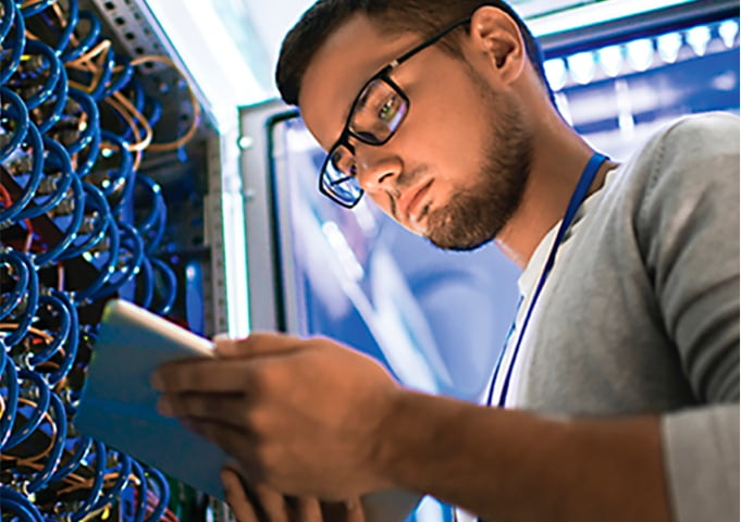 person using computer
