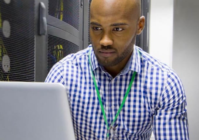 person using computer
