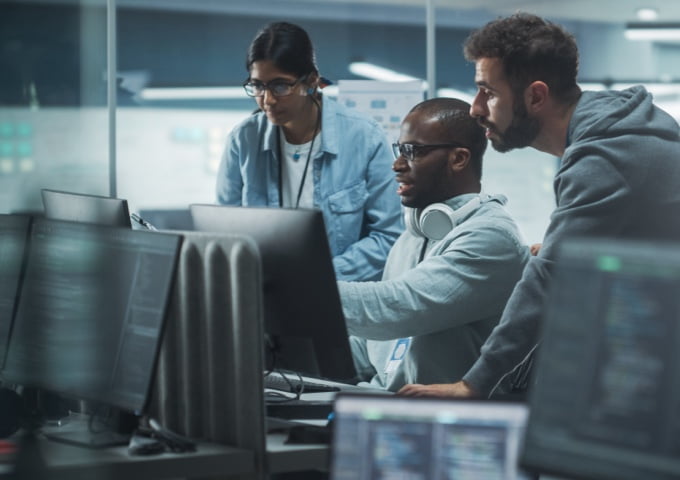 person using computer