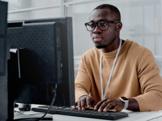 person using computer