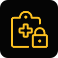 healthcare data security and privacy icon